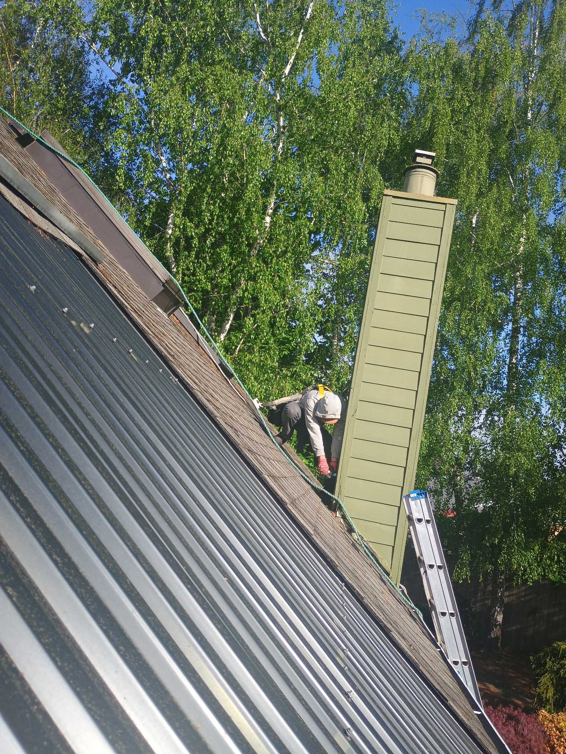 Chimney Chase Flashing Leak Repair