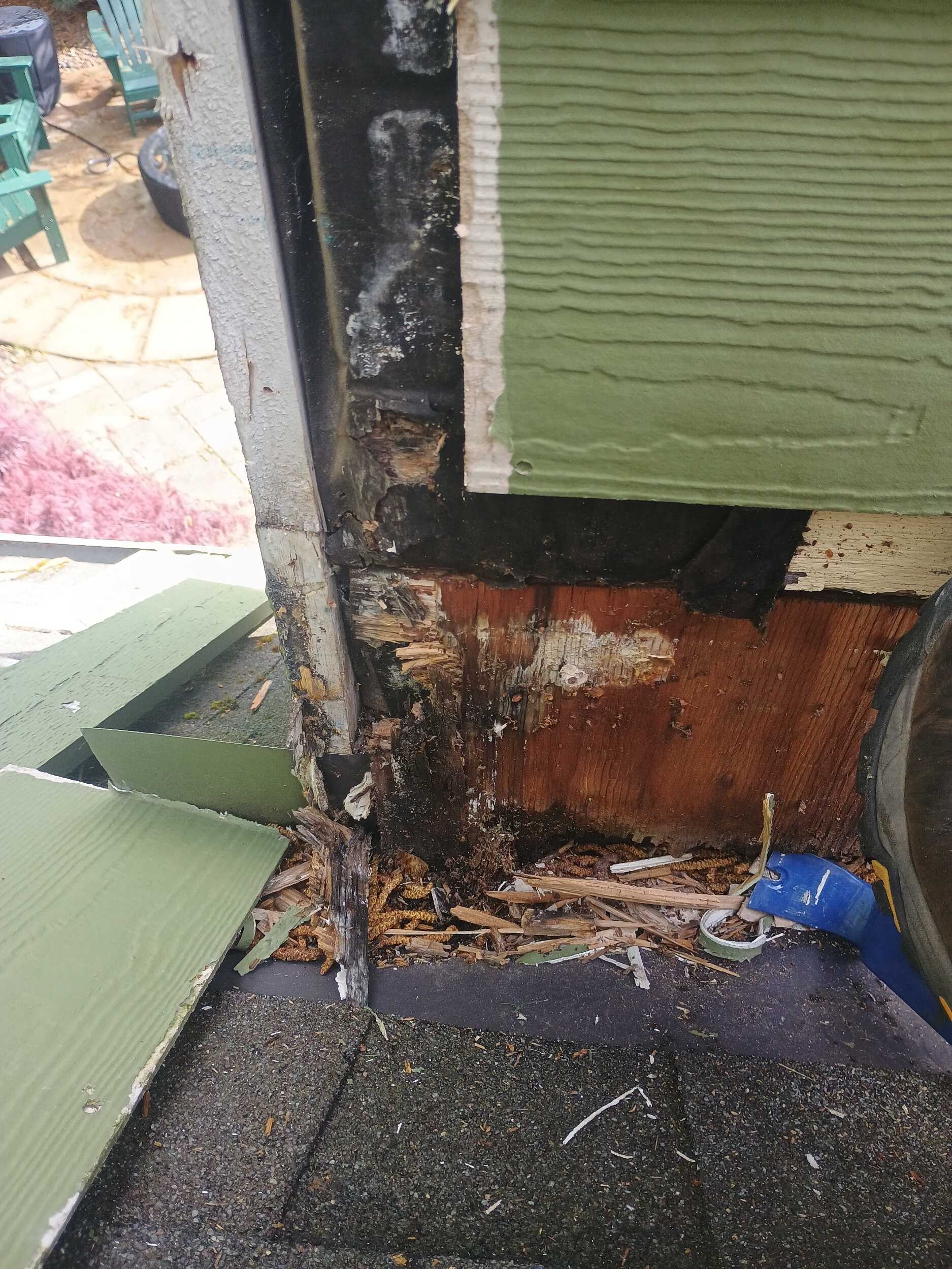 Chimney Chase Water Damage Rot Repair